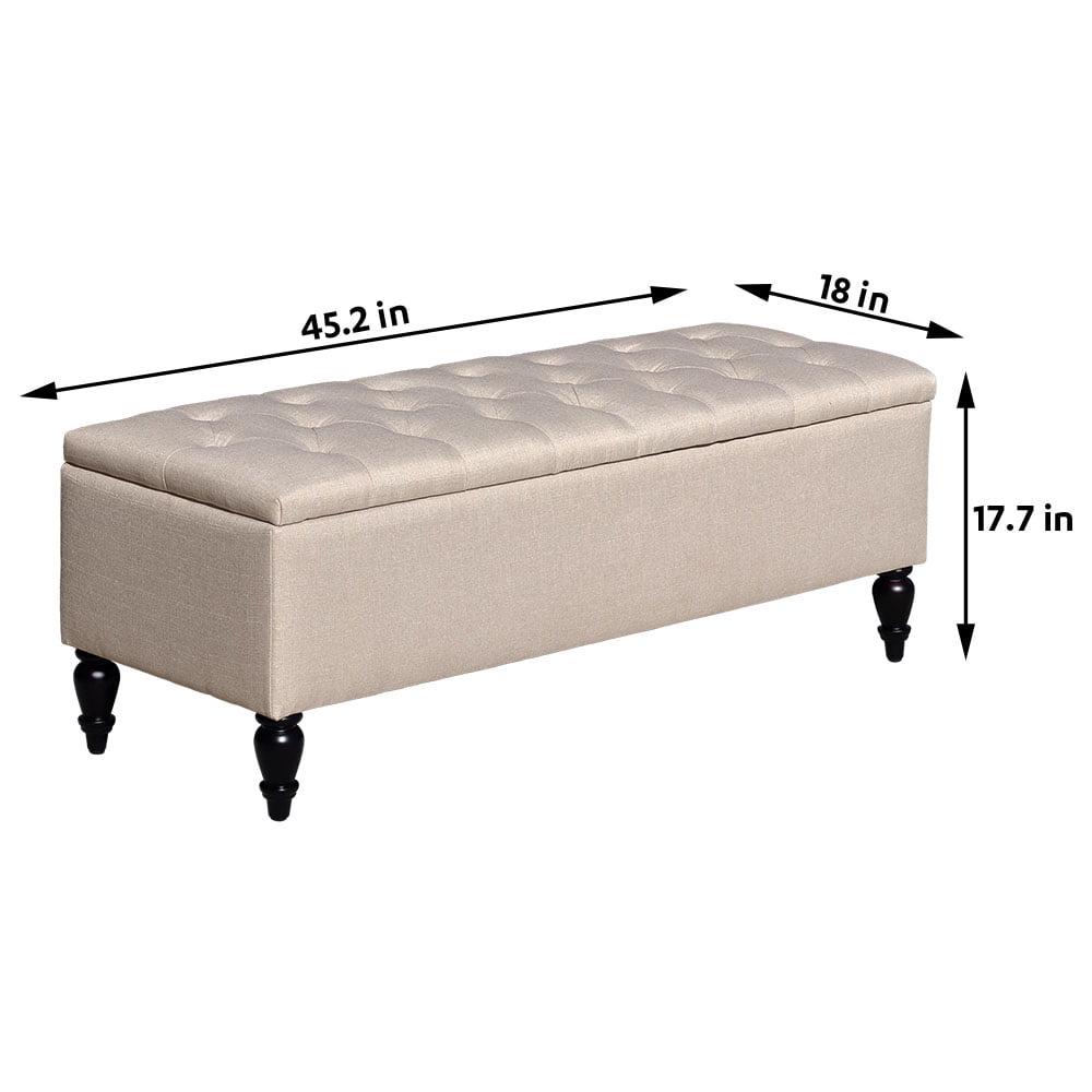 Abble 45'' Upholstered Storage Bench - Image 5