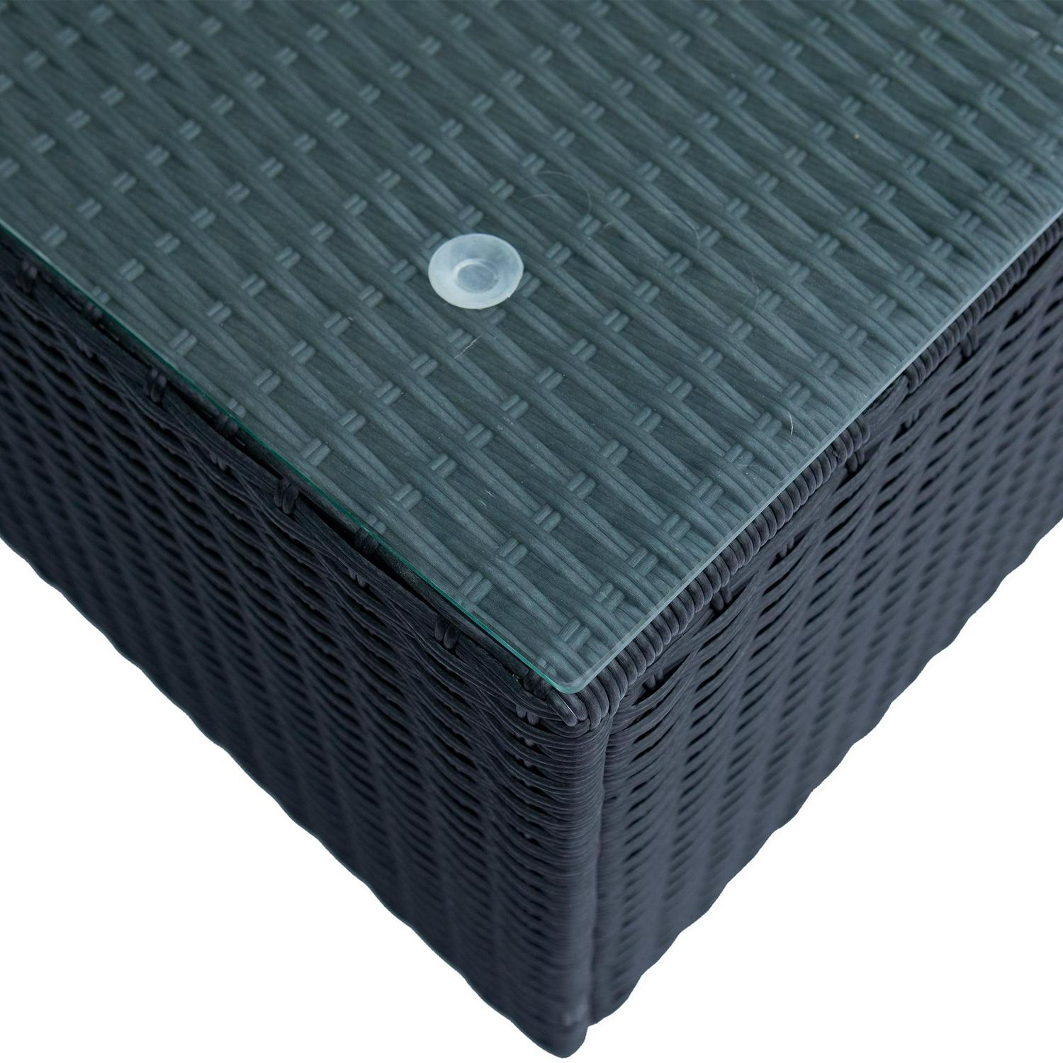 Abble 4 Piece Rattan Sectional Seating Group with Cushions - Image 5