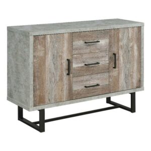 Abelardo 3-drawer Engineered Wood Cabinet Weathered Oak