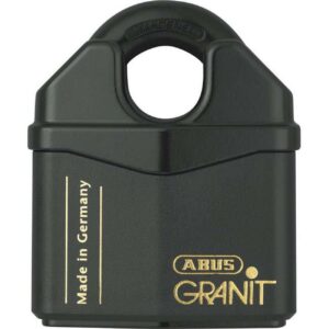 Abus Keyed Padlock, 13/16 in,Square,Black 37/80 KD