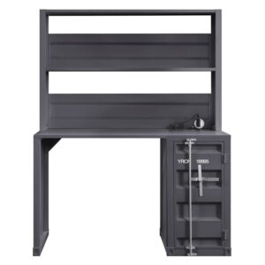 ACME Cargo Writing Desk w/Hutch, Gunmetal