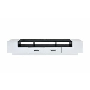 TV Stand, White & Black