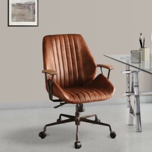 Acme Hamilton Office Chair, Coffee Leather