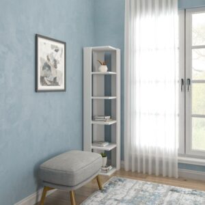 Ada Home Decor Bruce Multiple Tier Open Shelf Modern Bookcase, White