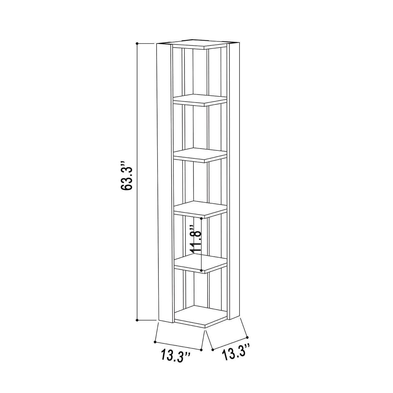 Ada Home Decor Bruce Multiple Tier Open Shelf Modern Bookcase, White - Image 7