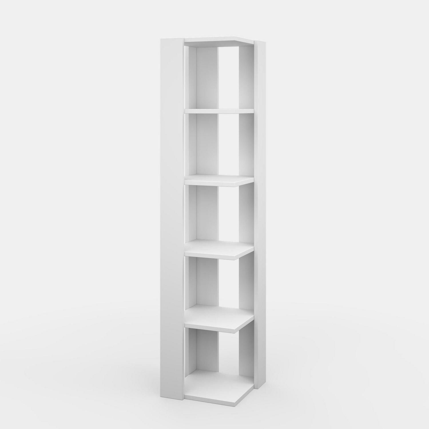 Ada Home Decor Bruce Multiple Tier Open Shelf Modern Bookcase, White - Image 5