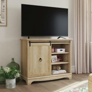 Adaline Cafe TV Stand with Storage, for TVs up to 43", Orchard Oak Finish
