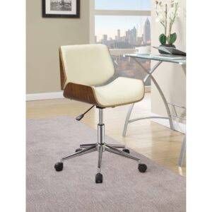 Addington Adjustable Height Office Chair Ecru and Chrome