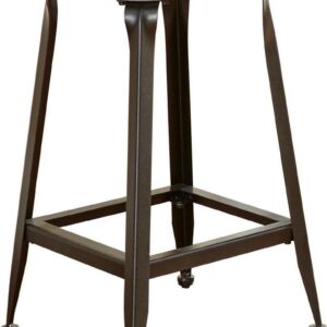 Steve Silver Adele 24"H Metal Counter Stool in Brown Birch Veneer (Set of 2)