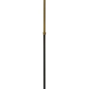 Adesso Bergen Floor Lamp, Black and Antique Brass