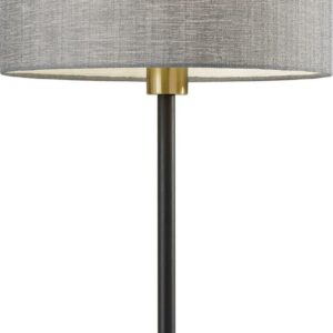 Adesso Bergen Table Lamp, Black and Antique Brass