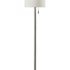 Adesso Christina Floor Lamp, Brushed Steel