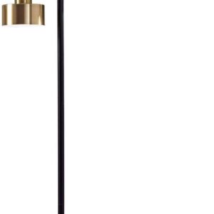 Adesso Clayton Tree Lamp, Matte Black & Antique Brass