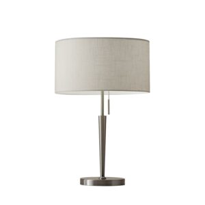 Adesso Hayworth Table Lamp, Brushed Steel
