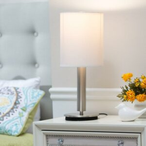 Adesso Hollywood Table Lamp, Brushed Steel