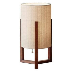 Adesso Quinn Table Lantern, Walnut Birch Wood