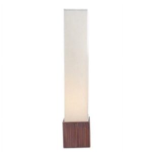 Adesso Sebu Floor Lantern, Teak brown finish bamboo