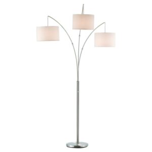 Adesso Trinity Arc Lamp, Brushed Steel