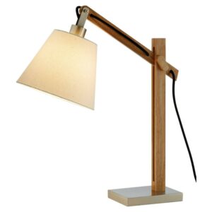 Adesso Walden Table Lamp, Natural Rubber Wood