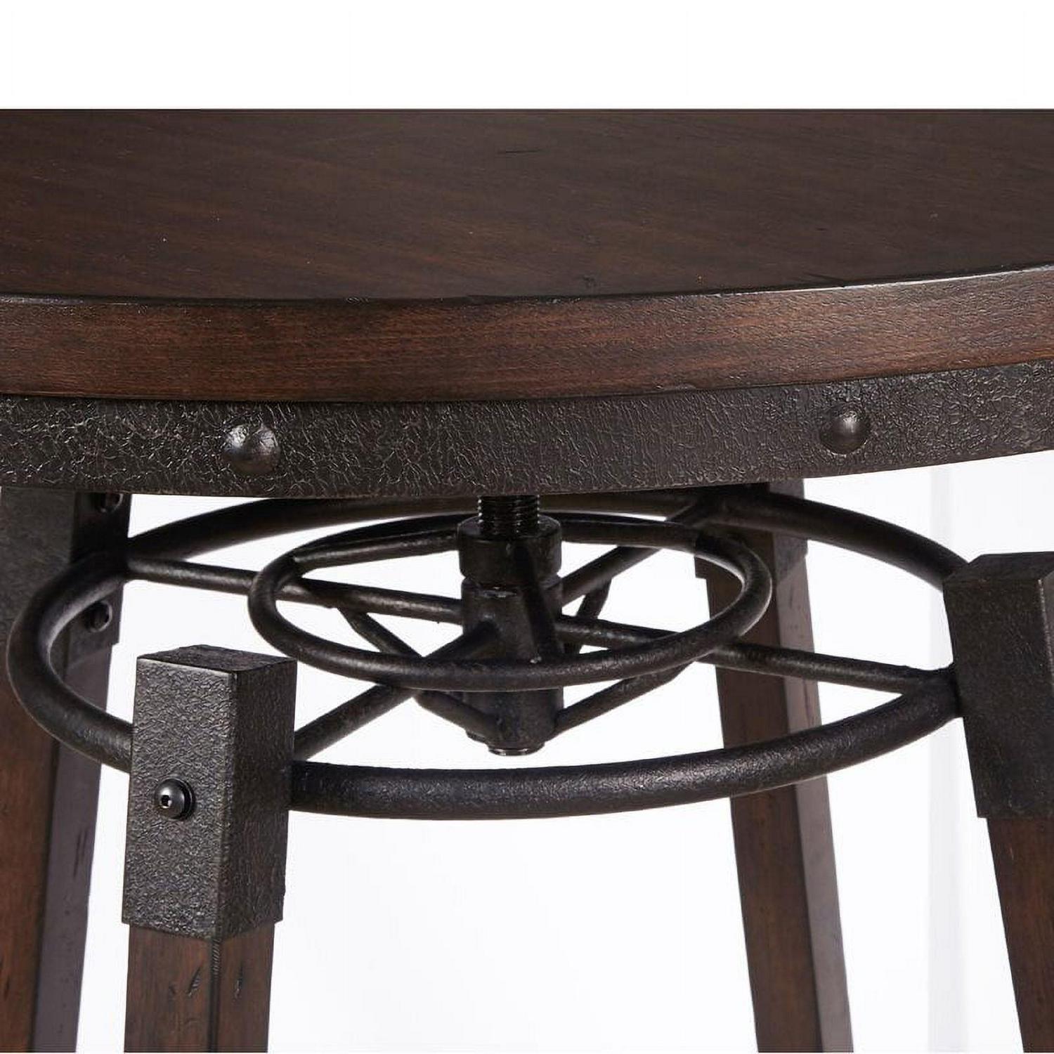 Adjustable Bar Table in Dark Brown - Image 5