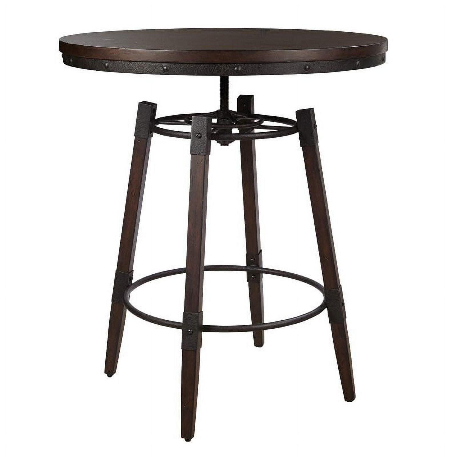 Adjustable Bar Table in Dark Brown - Image 2