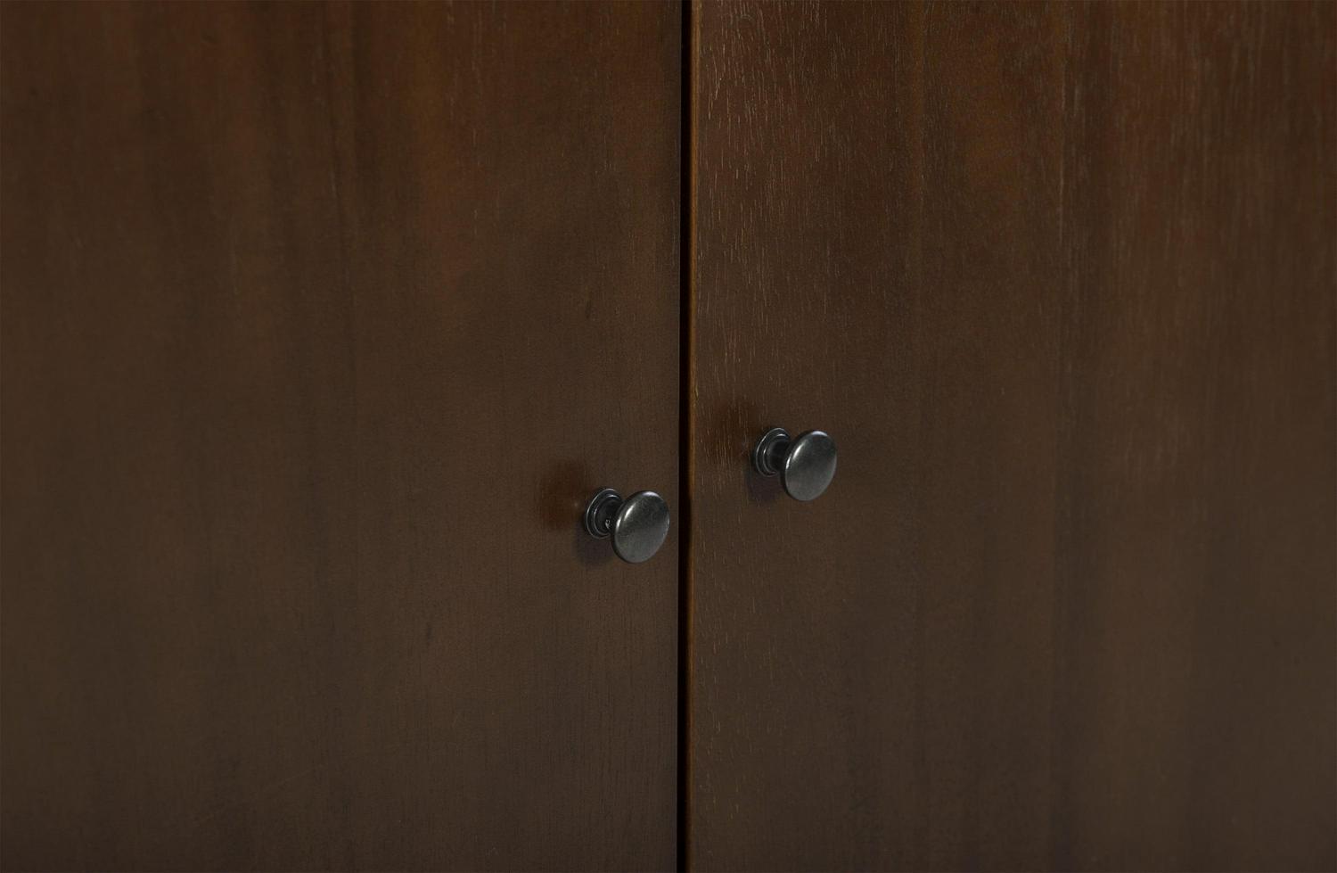 Adore Decor Brookline Midcentury Modern 2 Door Storage Cabinet Console, Walnut Brown - Image 5