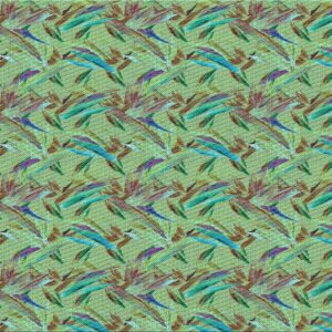 Ahgly Company Indoor Rectangle Patterned Algae Green Area Rugs, 5' x 7'