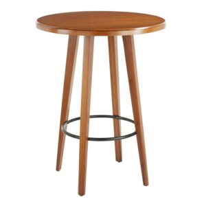 Ahoy Mid-Century Modern Counter Table in Walnut Wood-Pressed Grain Bamboo by LumiSource