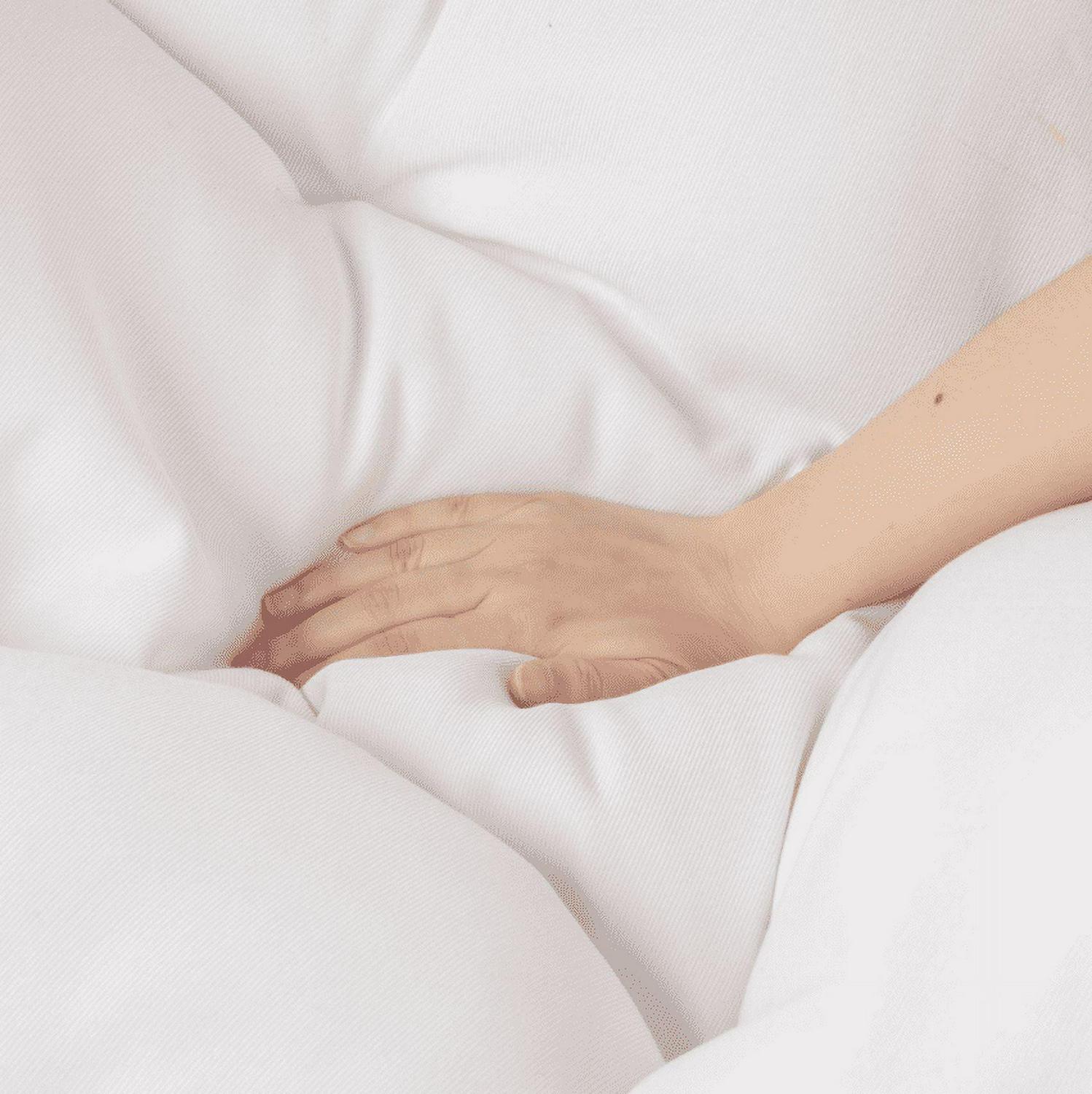 360 Swivel Comfy Papasan Chair with Fabric Cushion, Pure Pearl - White Frame - Image 2