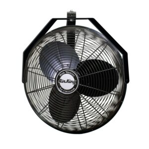Air King 18" Industrial Grade 1/6 HP High Velocity Wall Mount Fan, 28" H, Black, 9518, New