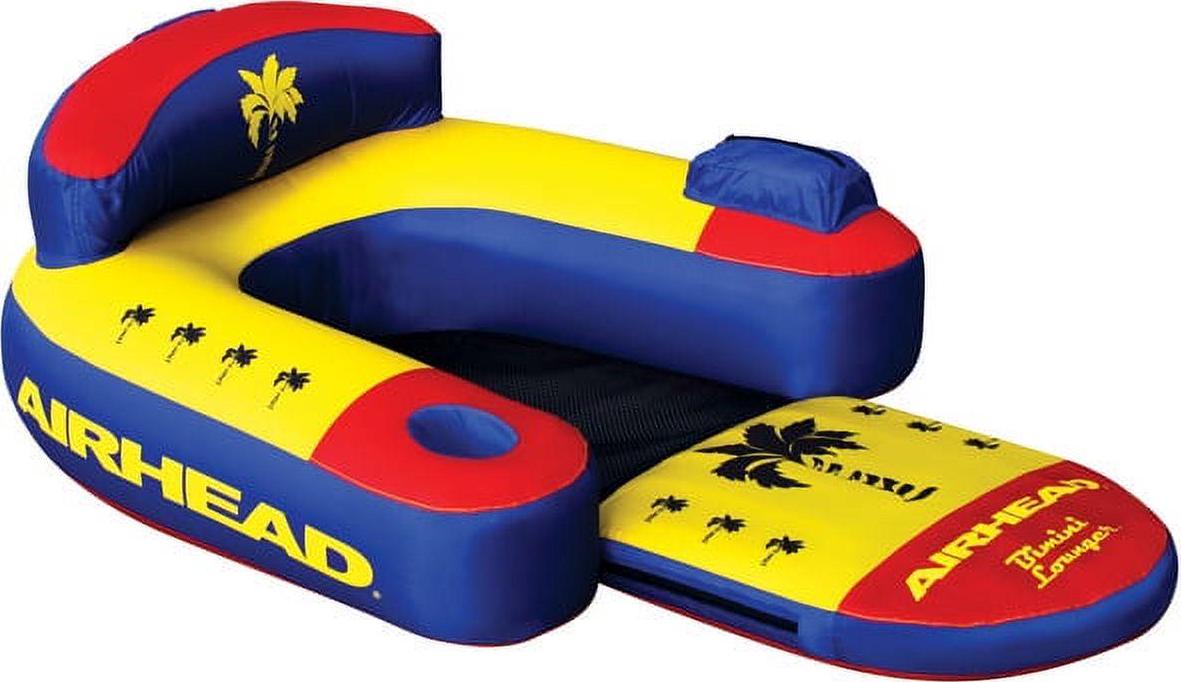 Airhead Bihimi Lounger 2 Chair Pool Float with Backrest & Cup Holders, Multi-color