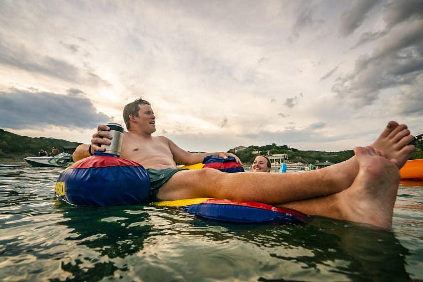 Airhead Bihimi Lounger 2 Chair Pool Float with Backrest & Cup Holders, Multi-color - Image 5