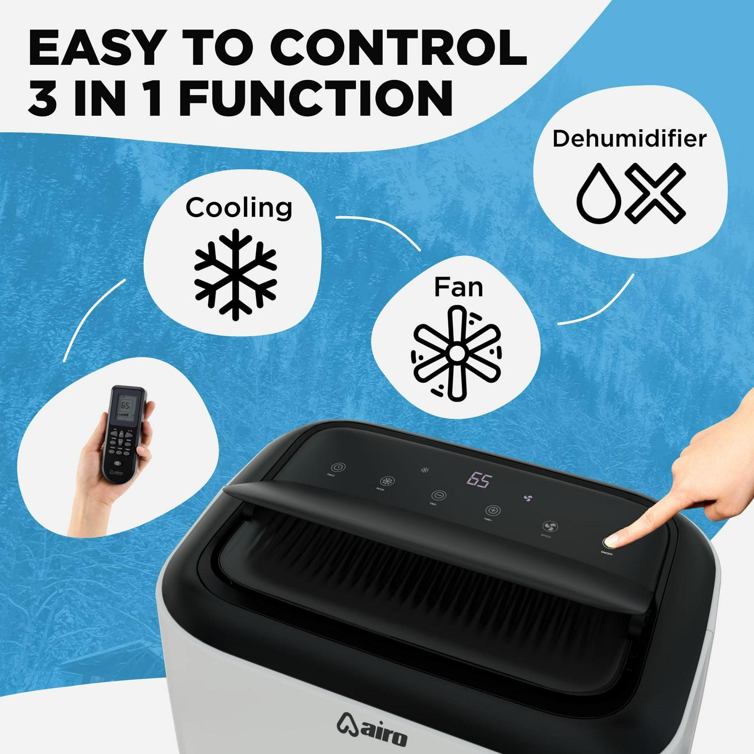 Airo Portable Air Conditioner 12000 BTU (8000 BTU DOE), Standing AC Unit with DIY Window Kit - Image 6