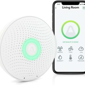 Airthings Wave Plus Smart Indoor Air Quality Monitor with Radon Detection