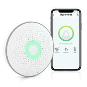 Airthings Wave Radon Battery Operated Smart Radon Detector