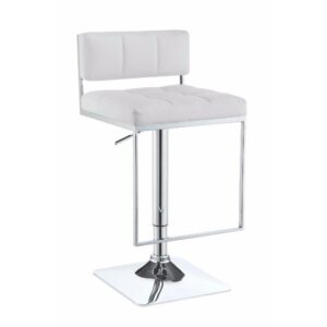 Alameda Adjustable Bar Stool Chrome and White