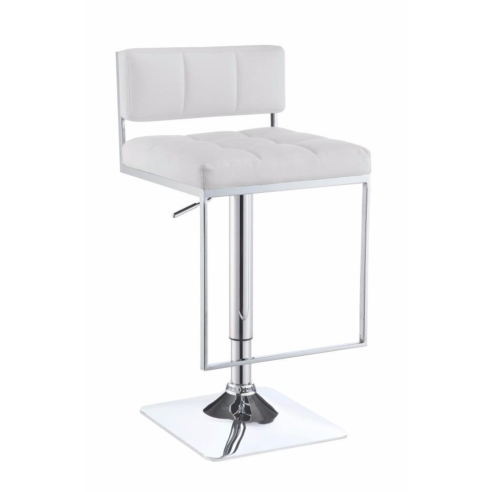 Alameda Adjustable Bar Stool Chrome and White