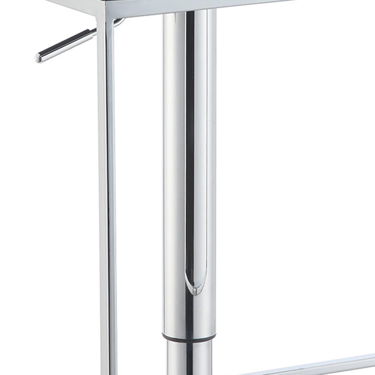 Alameda Adjustable Bar Stool Chrome and Grey - Image 4