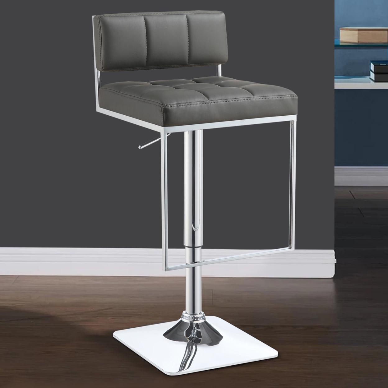 Alameda Adjustable Bar Stool Chrome and Grey - Image 6