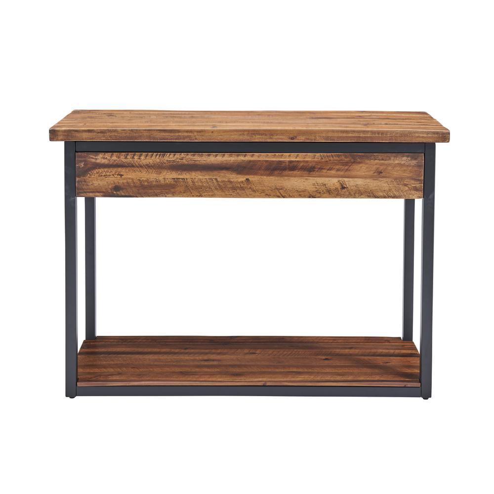 Alaterre Furniture Claremont 43"L Rustic Solid Acacia Wood Console Table with Two Drawers and Low Shelf - Image 7