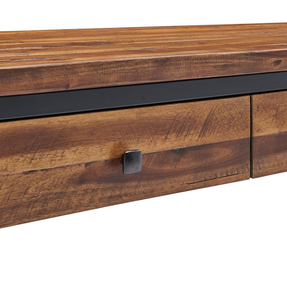 Alaterre Furniture Claremont 43"L Rustic Solid Acacia Wood Console Table with Two Drawers and Low Shelf - Image 14
