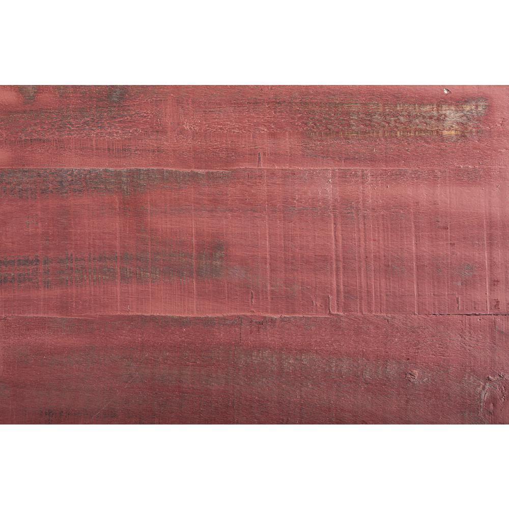 Alaterre Country Cottage 2 Shelf End Table, Rustic Farmhouse Side Table, Red Antique Finish - Image 3