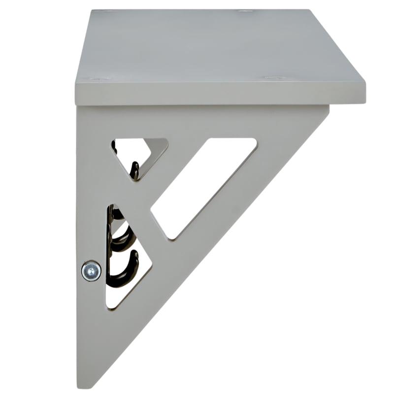 Alaterre Coventry 36"W Coat Hook with Storage Bench Hall Tree Set, Gray - Image 4