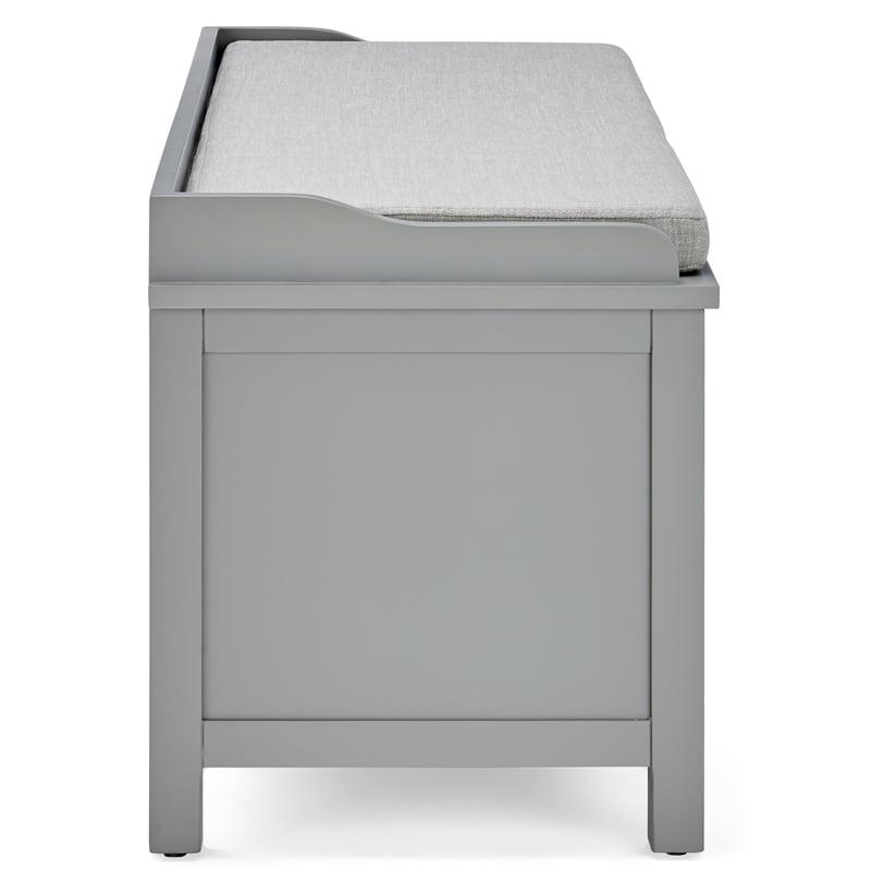 Alaterre Coventry 36"W Coat Hook with Storage Bench Hall Tree Set, Gray - Image 8