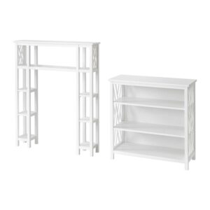 Alaterre Coventry Over Toilet Open Shelving Unit with Left and Right Side Shelves, Bath Storage Shelf