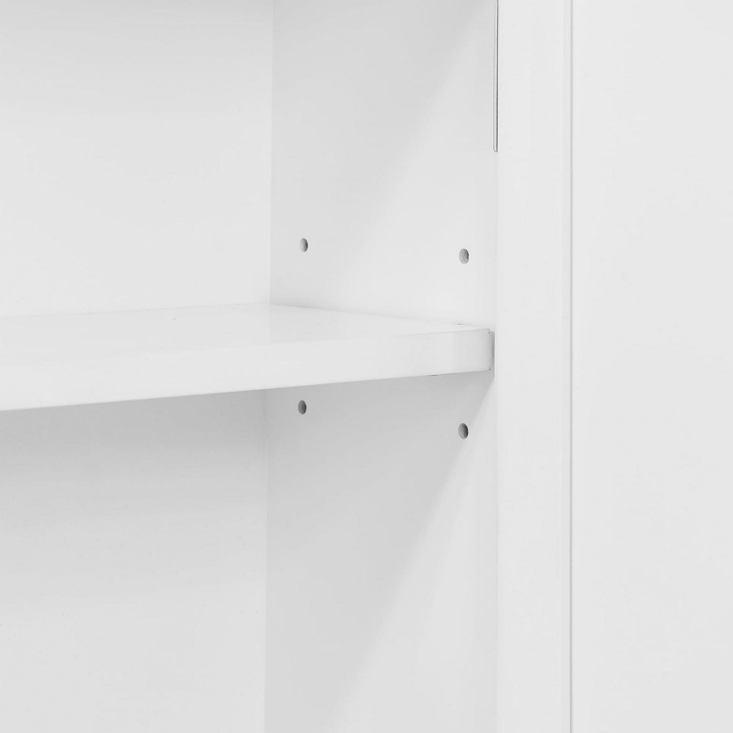 Alaterre Dover Over Toilet Organizer with Side Shelving, Wall Mounted Bathroom Storage Cabinet with 2 Doors and Towel Rod - Image 4