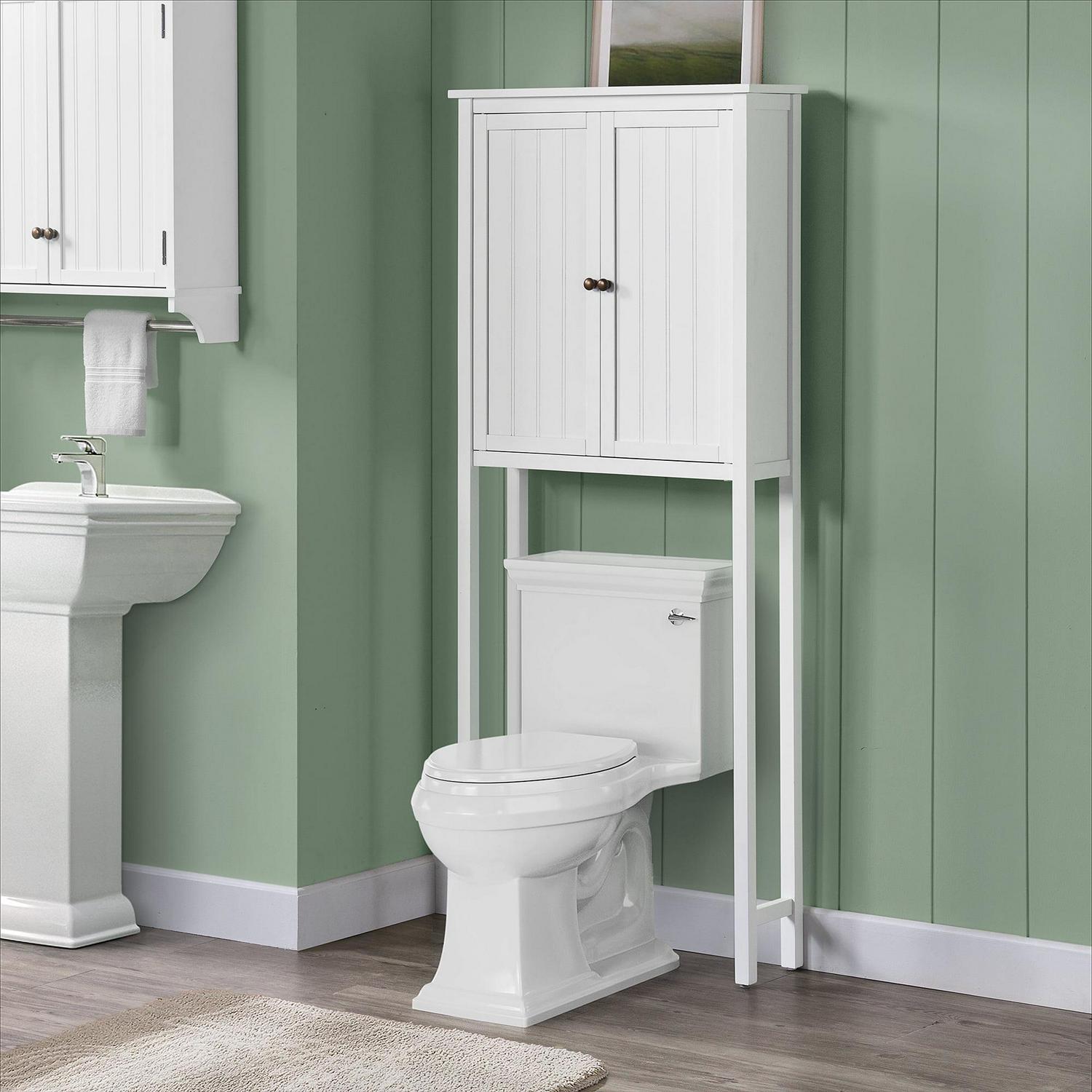 Alaterre Furniture Dover Over Toilet Hutch with 2 Doors - Image 2