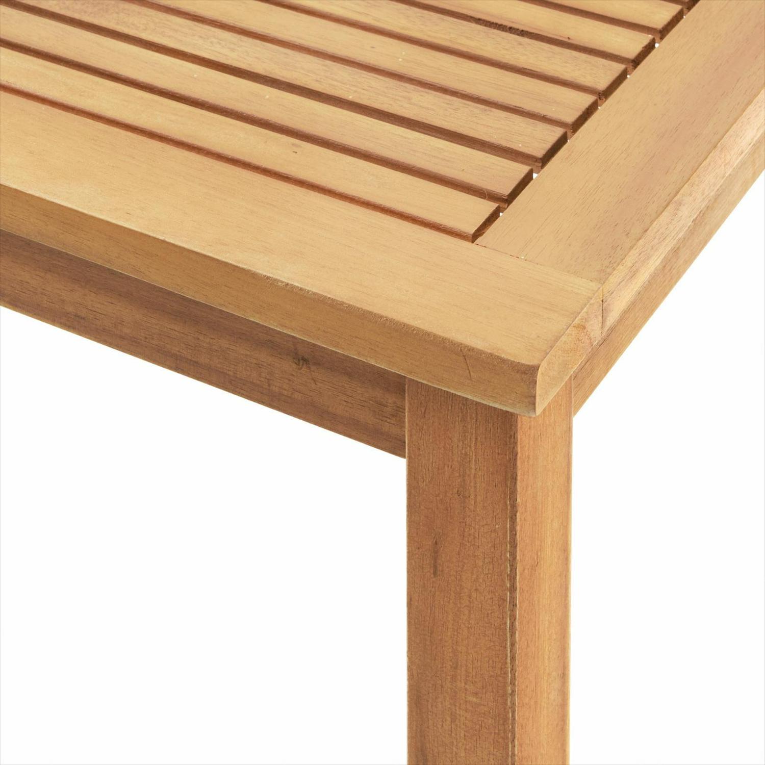 Alaterre Furniture 3-Piece Acacia Wood Bistro Set – 2 Foldable Chairs & Table with Woven Seats for Patio/Deck - Image 7