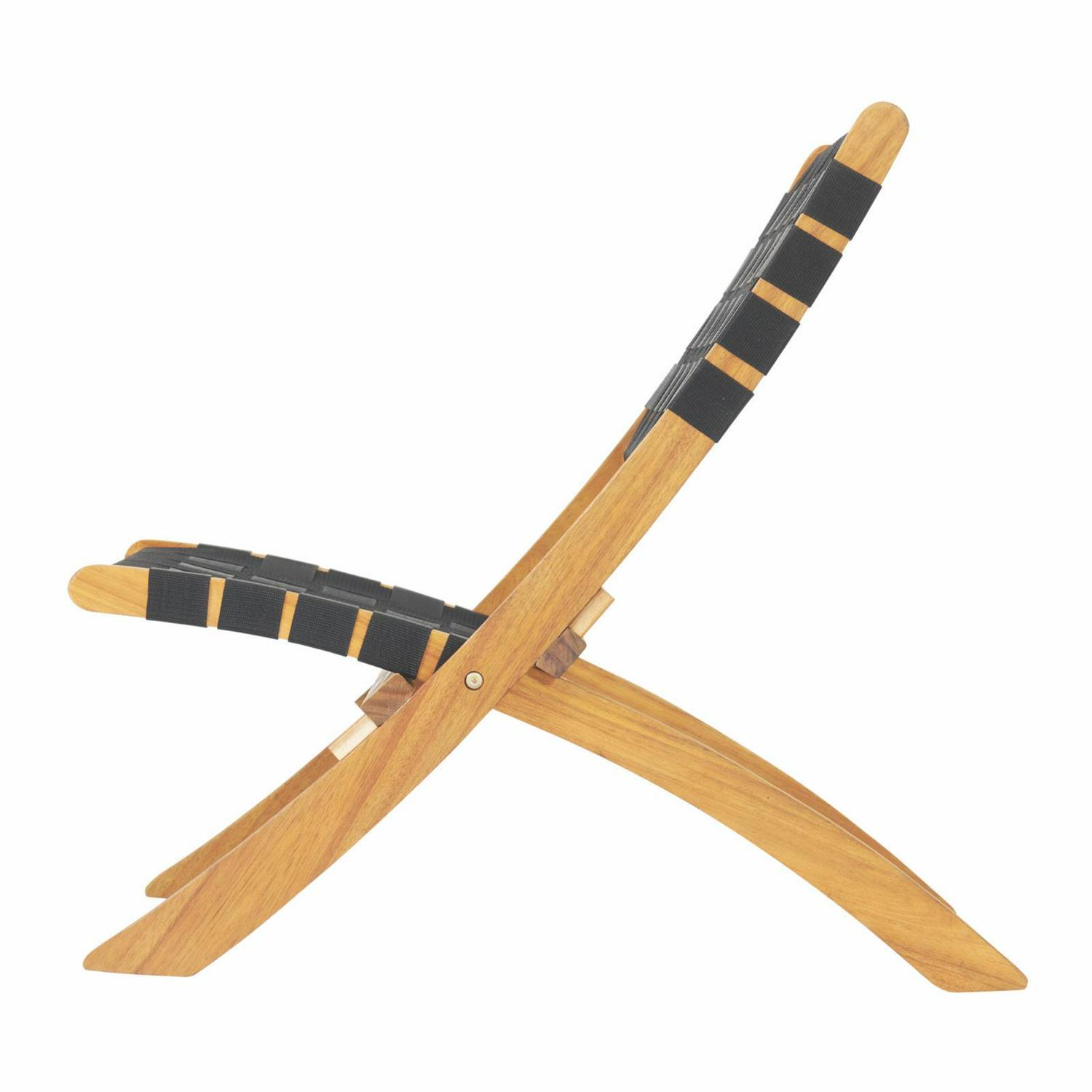 Alaterre Furniture 3-Piece Acacia Wood Bistro Set – 2 Foldable Chairs & Table with Woven Seats for Patio/Deck - Image 4