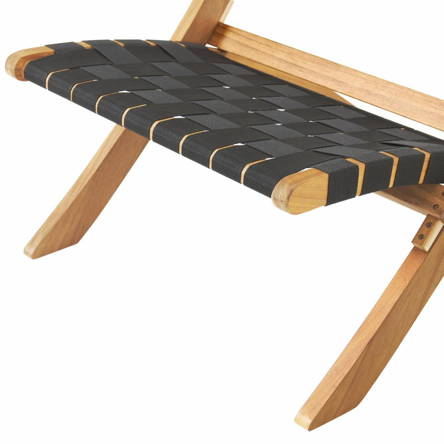 Alaterre Furniture 3-Piece Acacia Wood Bistro Set – 2 Foldable Chairs & Table with Woven Seats for Patio/Deck - Image 6